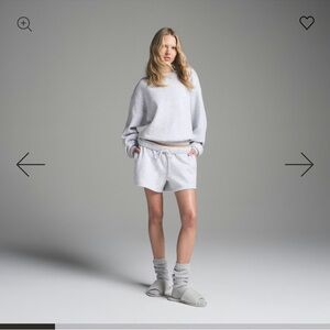 NWT SKIMS Light Heather Gray Crewneck Sweater for Men and Women